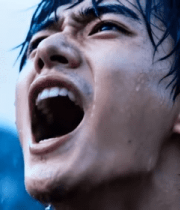 雨中男子张嘴宣泄瞬间9534#横屏 