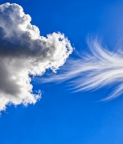 蓝天中蓬松白云特写(1)14361#横屏 