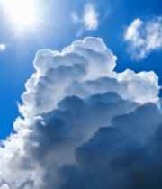 蓝天白云大朵云层景象12755#横屏 