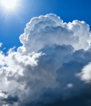 蓝天白云大朵云层景象12755#横屏 