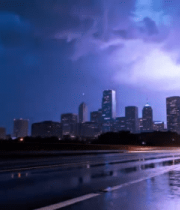 雨夜城市道路与乌云景观9299#横屏 