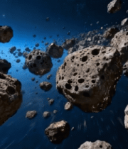 宇宙中漂浮的陨石素材(1)12821#横屏 