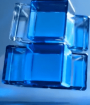 蓝色透明立方体渲染素材10007#横屏 