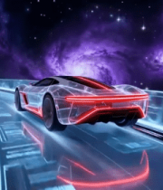 宇宙中飞驰的未来感跑车2028#横屏 