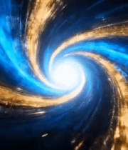 蓝色金色粒子旋涡背景素材6224#横屏 