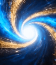 蓝色金色粒子旋涡背景素材6224#横屏 