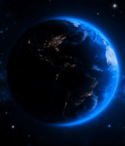 宇宙中地球全景画面12591#横屏 