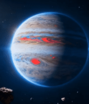 宇宙中行星与陨石场景4407#横屏 