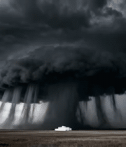 旷野上的巨型积雨云景观5088#横屏 