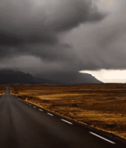 	 旷野公路乌云密布景象3144#横屏 