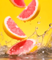 柚子切片入水瞬间画面13965#横屏 