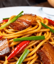 腊肉炒面美食素材12655#横屏 