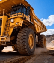 矿场黄色重型自卸卡车8346#横屏 