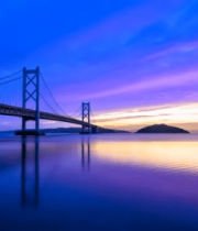 跨海大桥日落全景6993#横屏 