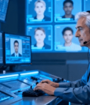 控制室工作人员操作电脑画面4733#横屏 