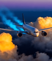 客机于云层间飞行画面14275#横屏 