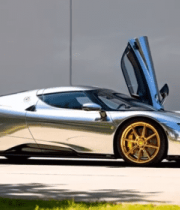 银色跑车车门开启特写4488#横屏 