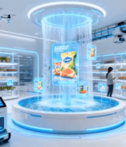 科技超市内顾客使用购物10604#横屏 