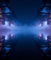 科技感紫色灯光隧道场景12383#横屏 