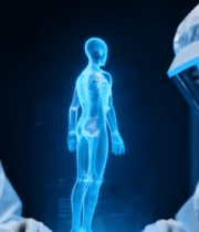 科研人员操作人体全息影像10957#横屏 