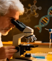 科学家实验室使用显微镜实验4509#横屏 