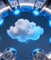 科技感云端环绕电子设备场景12896#横屏 