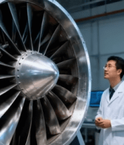 科研人员观察航空发动机10560#横屏 