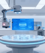 科技实验室智能机械臂实验场景3828#横屏 