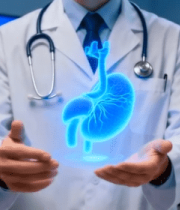 医生展示虚拟人体胃部器官6363#横屏 