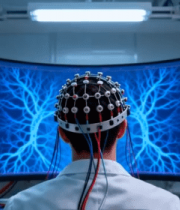 科研人员进行脑部研究监测11059#横屏 