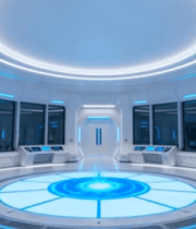 科技感未来风格控制室素材9371#横屏 