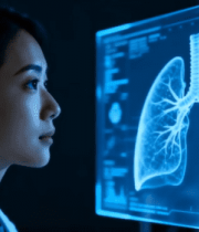 医生查看肺部影像素材13165#横屏 