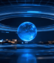 科技感全球地球特效画面4383#横屏 