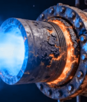 科技感生锈管道发射特效素材5522#横屏 