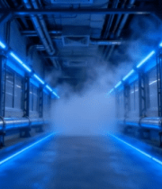 科技风蓝色灯光隧道场景11218#横屏 