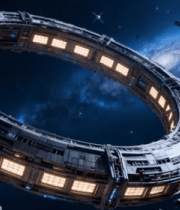 科幻环形空间站太空场景794#横屏 