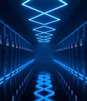 科技感服务器机房内部场景(2)12171#横屏 