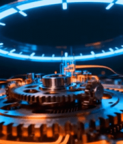 科技感齿轮装置与光环效果570#横屏 