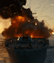 	 军舰海上爆炸瞬间9045#横屏 