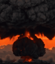 巨大蘑菇云爆炸场景(1)11426#横屏 