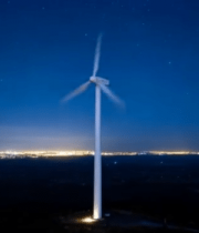 夜空下的风力发电机14044#横屏 