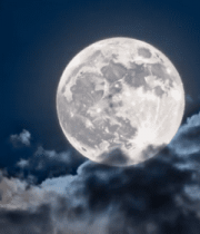 夜空满月与云朵(1)5759#横屏 