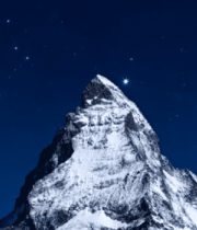 夜空下的雪山风景5519#横屏 