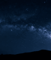 夜空下的璀璨星空与山峦12092#横屏 