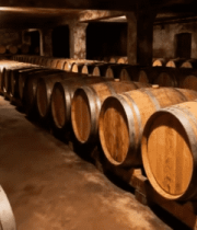 酒窖内排列整齐的橡木酒桶(1)11712#横屏 