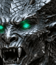 	 金属质感恶龙头部特写素材13608#横屏 