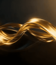 金色流动光带影视素材2037#横屏 