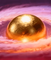 	 金色球体宇宙星空环绕画面13531#横屏 