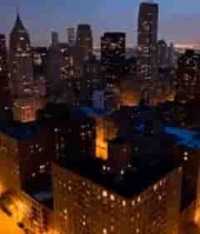 城市夜景高楼俯瞰画面4895#横