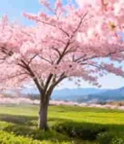 春日樱花树自然风光4443#横屏 